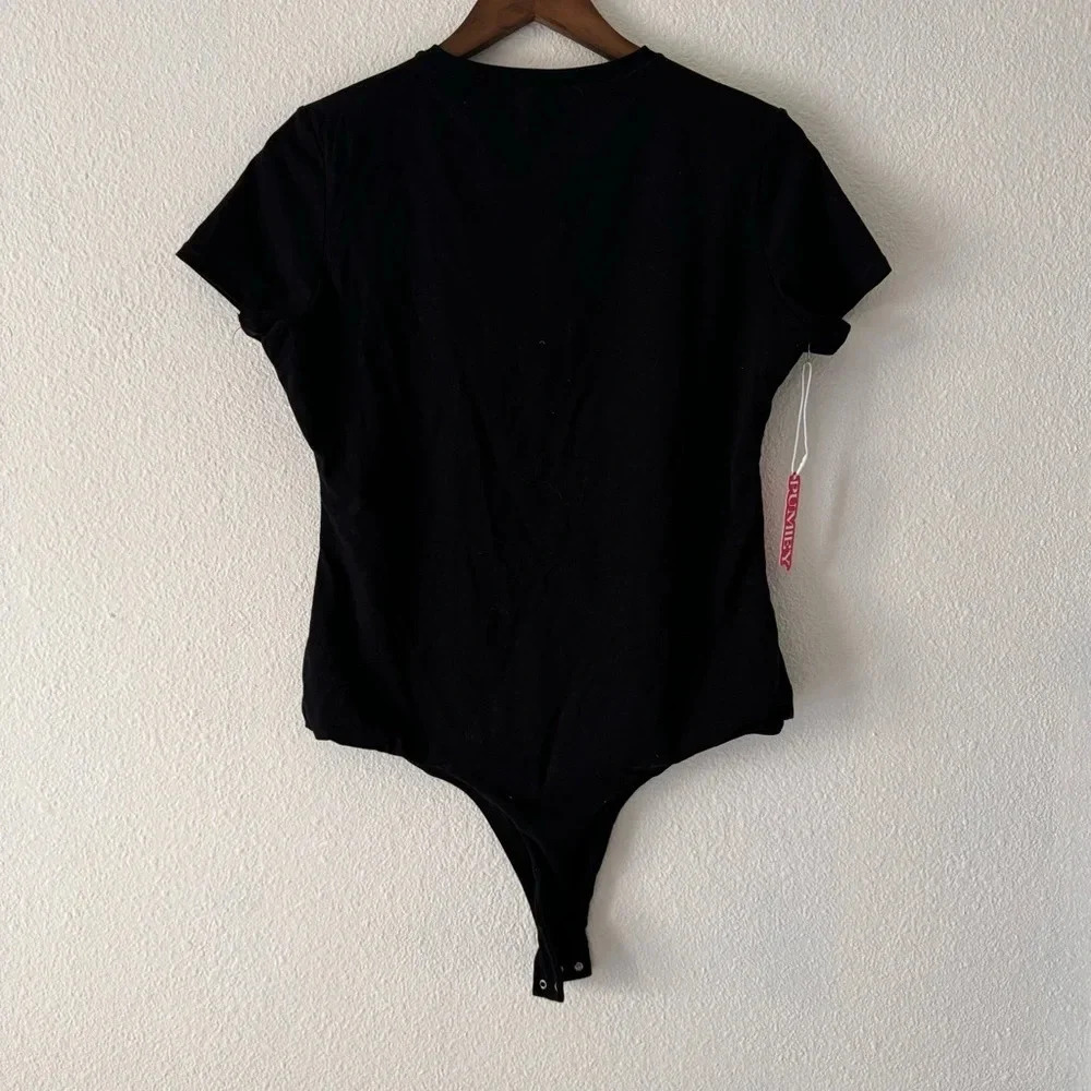 Black Body Suit TShirt Butter Soft Basic Stretch 2X Plus Women’s Trendy NWT - Picture 8 of 10